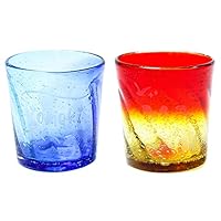 ブランド　グラス Amazon | THE WOW ザワウ 名入れ 琉球ガラス 美海ロックグラス